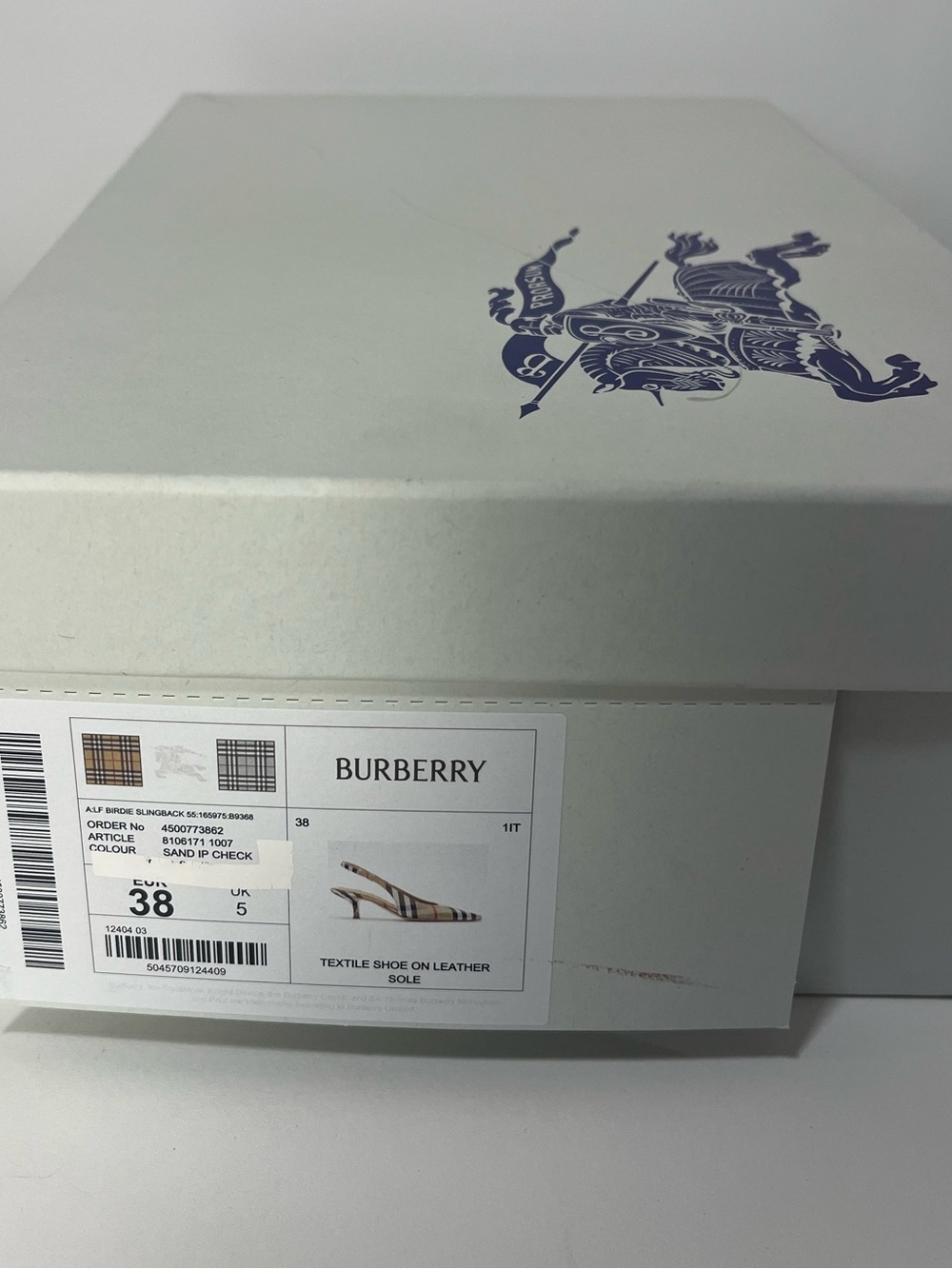 Burberry Women's Check Dame Slingback Pumps - Picture 9 of 10